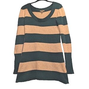 Donating Soon! Delia's Blue and White Stripe Scoop Neck Long Sweater Size Small